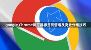 谷歌浏览器标签页管理技巧丨提升使用效率